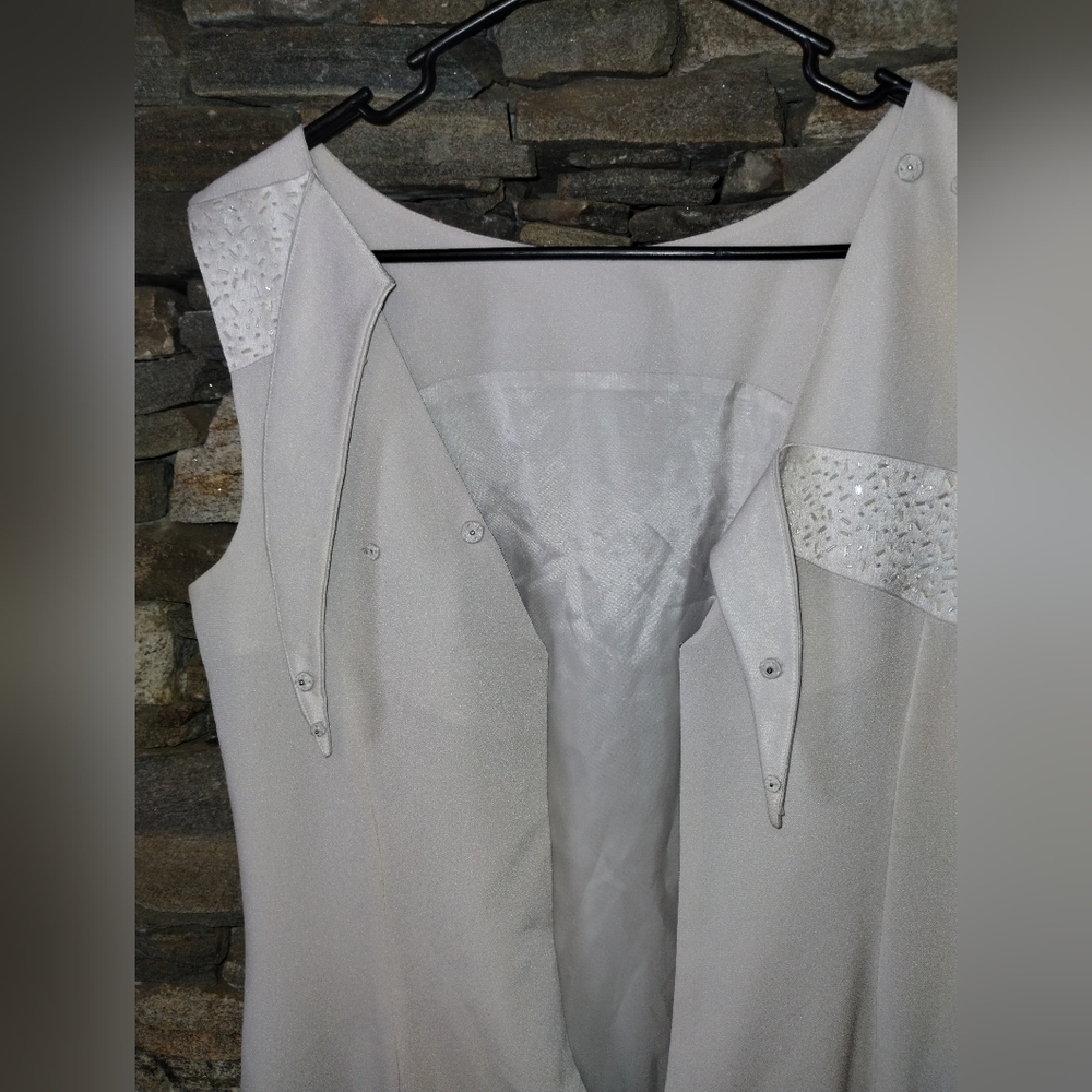 Vintage Daymor Couture By Mercedes Ferreira winter white formal dress Midi Dress - Picture 2 of 7